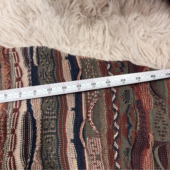 Vintage Croft & Barrow 3D Textured Coogi Style Multicolor Mens Sweater 90s - Picture 5 of 8